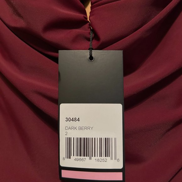 La Femme gown dark berry size 2 NWT - Picture 5 of 9